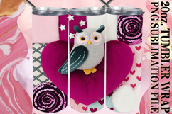 Blissful travels 20oz tumbler wrap, Valenines Animals Product Image 1