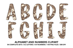 Cottage Floral Alphabet PNG Letters &amp; Numbers 300DPI Product Image 2