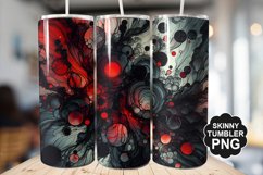 Black Red And Liquid stained Glass - Tumbler PNG Design Product Image 1