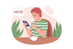 Internet users issues 2D vector isolated illustration set Product Image 5