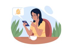 Internet users issues 2D vector isolated illustration set Product Image 2
