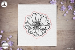 Cosmos Flower Coaster Laser Cut | Drink Coaster | SVG Product Image 2