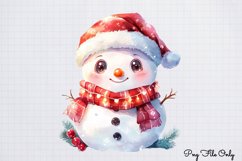 Christmas Cute-Snowman Clipart PNG Product Image 1