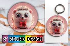 PNG Round Design with 3D Holiday Characters Product Image 1