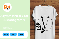Asymmetrical Leaf Monogram Product Image 1