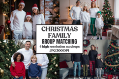 Christmas Family Group Matching Tshirt Mockups Product Image 1