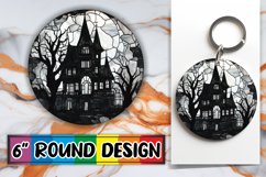 Charmed Stained Glass Halloween Design Round Product Image 1