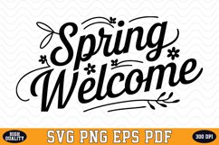 Spring Welcome SVG Design | SVG Cut files Product Image 1
