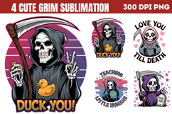 Cute Grim Sublimation Bundle PNG Product Image 3