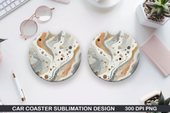 Car Coaster Sublimation| Coaster PNG Design Product Image 1