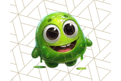 Slime Monster Clipart, Colorful Goo Graphics Png Product Image 2