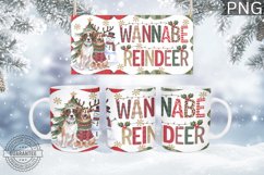 Christmas Mug Wrap Design - Christmas Dog Sublimation Product Image 3