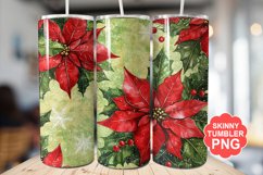Christmas Flowers Tumbler | Christmas Tumbler Wrap Product Image 1