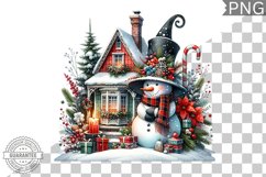 Christmas Snowman Sublimation - Clipart PNG Design Product Image 1