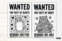Wanted Animals PNG - Animals Clipart Product Image 1
