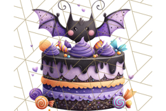 Realistic Halloween Cake Clipart PNG, Spooky Desserts Product Image 2