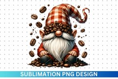 Coffee Gnome Sublimation - Clipart PNG Product Image 1