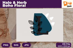 Halo &amp; Herb Boho Floral Monogram Product Image 1