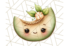 Fruit Doodles Clipart, Cute Cartoon Fruit PNG, Kawaii Food Product Image 2