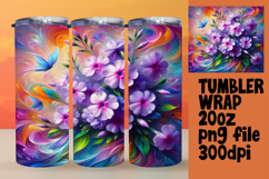 Handcrafted 20oz Tumbler Design , Flowers Product Image 1
