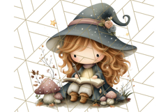 Spooky Little Witches Halloween Clipart PNG Product Image 2