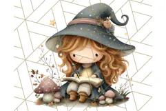 Spooky Little Witches Halloween Clipart PNG Product Image 2
