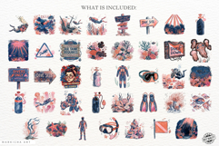 Summer Scuba Diving Clipart Product Image 4