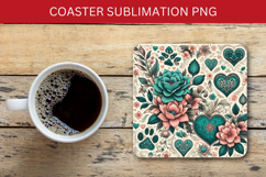 square coaster - roses Product Image 1