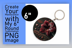 Charming Round Design for Sublimation , 3D Flower Product Image 1