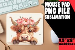 Peekaboo Cow Sublimation Mouse Pad Farm Design Product Image 1