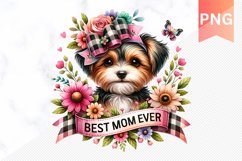 Best MOM Ever Sublimation - Mother&#039;s Day Clipart PNG Design Product Image 1