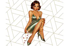Vintage Glamorous Christmas Party Clipart PNG, Holiday Png Product Image 2