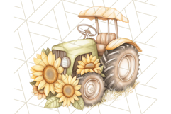 Rustic Sunflower Clipart, Soft Country Farmhouse Florals Png Product Image 2