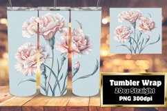 Floral Watercolor Tumbler Design for Sublimation 20oz Product Image 1