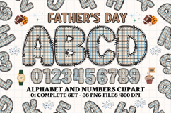 Father’s Day Alphabet clipart, father’s day letters doodle Product Image 1