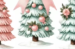 North Pole Christmas Tree Farm PNG, Coquette Pink Christmas Product Image 5