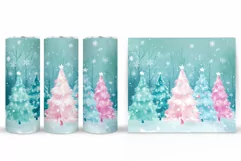 Christmas Tree Tumbler Sublimation. Christmas Tumbler Design Product Image 2