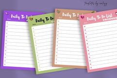 4 Cute Aesthetic Daily To-Do List Planner Templates | Canva Product Image 3