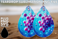 Unique TEARDROP Earrings Design PNG, 3D Fruits Product Image 1