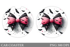 Halloween Bow Car Coaster. Halloween Car Coaster Product Image 1