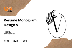 Resume Monogram Design Product Image 1