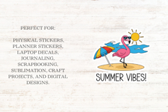 Summer Flamingo Stickers Product Image 2