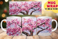 Floral Harmony Stained Glass Sublimation 11oz 15oz Mug Wrap Product Image 1