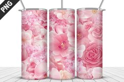 Flowers Tumbler Wrap | Sublimation Design | Tumbler PNG Product Image 1