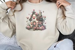 Valentines Day Fairy Houses Clipart PNG Product Image 1
