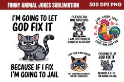 Funny animal Jokes Sublimation PNG Product Image 1