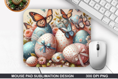 Easter Eggs Mouse Pad Sublimation, Easter Mouse Pad PNG Product Image 1