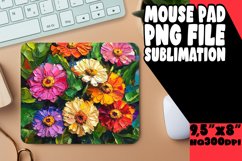 Oil Flower Design for Round Sublimation PNG Product Image 1