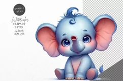 Elephant clipart, Animals clipart, Safari clipart Product Image 1