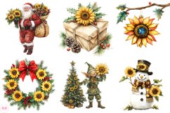 Christmas With Sunflowers Clipart Product Image 4